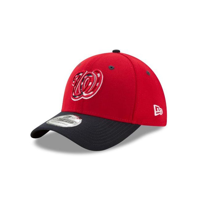 MLB Washington Nationals Team Classic 39Thirty Stretch Fit (JFB9228) - Red New Era Caps